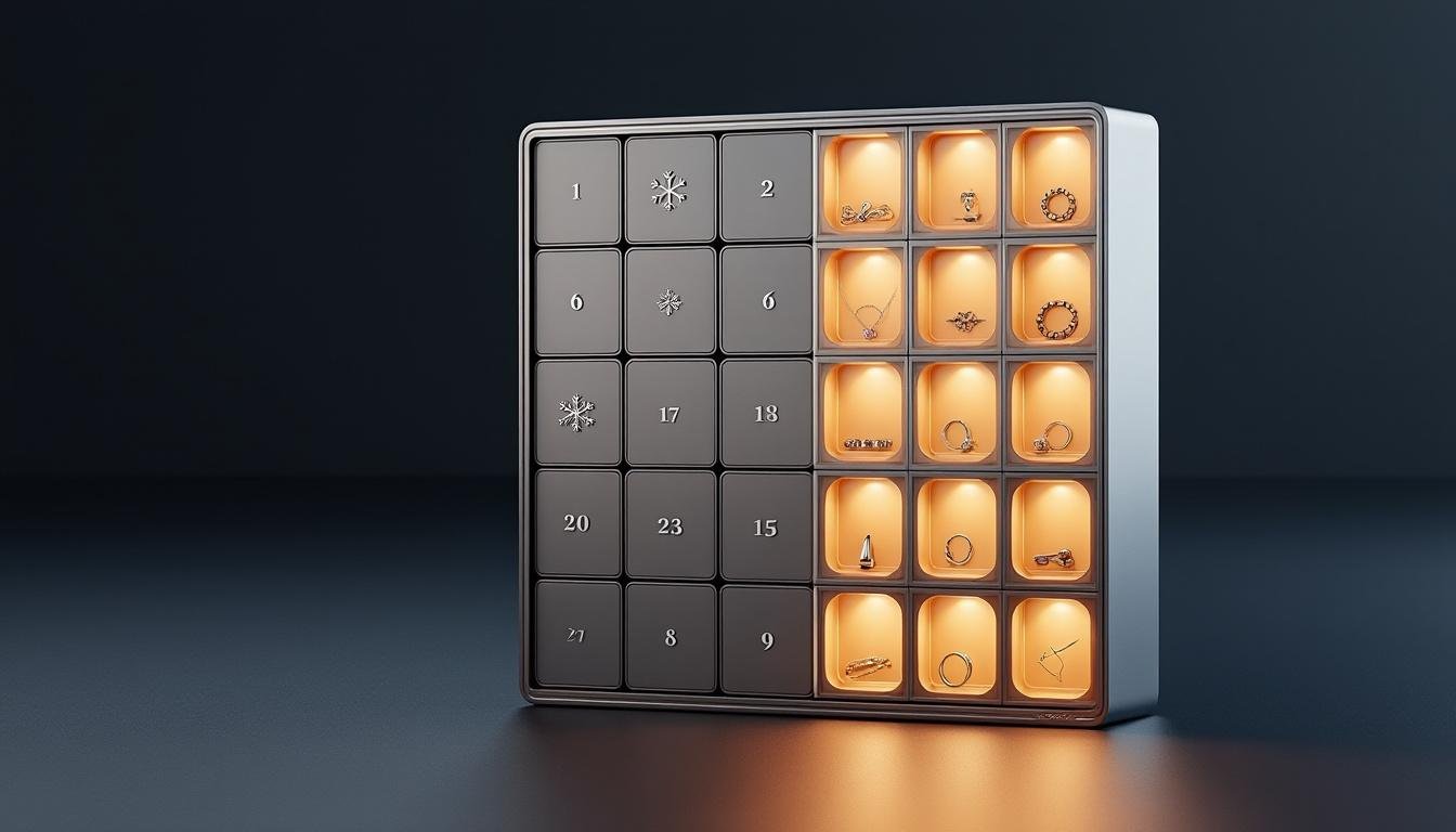 découvrez notre calendrier de l'avent insolite rempli de bijoux en acier inoxydable, alliant élégance et originalité pour un compte à rebours magique jusqu'à noël.