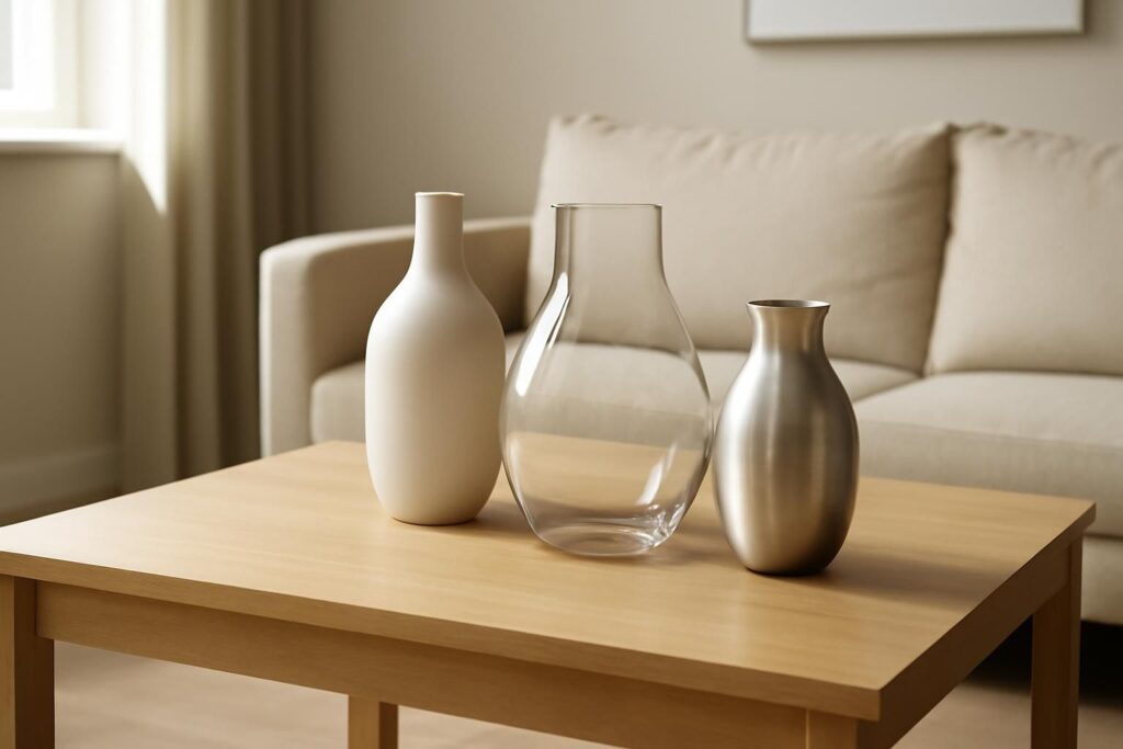 découvrez comment choisir le vase idéal pour sublimer une table basse en bois dans un salon moderne, alliant style et harmonie pour une décoration élégante.