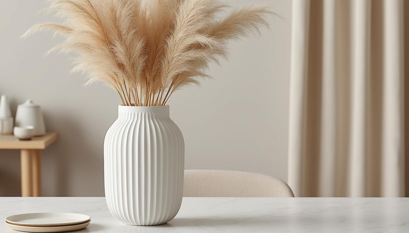 découvrez notre avis complet et des idées déco inspirantes pour sublimer votre intérieur avec un vase blanc en céramique côtelée au design moderne et élégant.