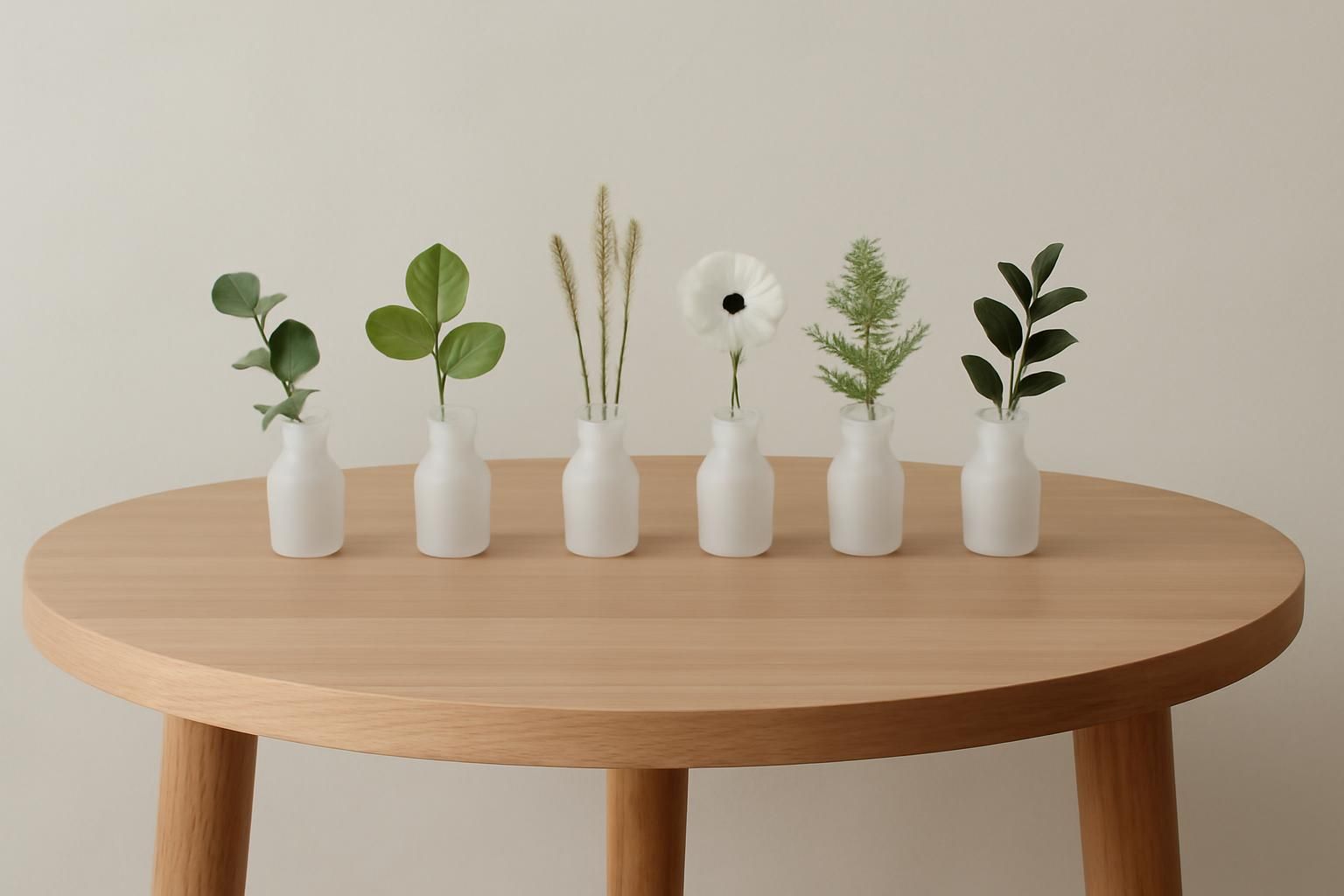 apprenez à créer une composition harmonieuse de vases pour embellir votre table à manger en bois avec style et originalité.