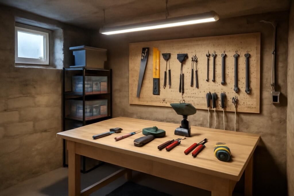 Comment aménager un coin bricolage dans une cave ou un garage